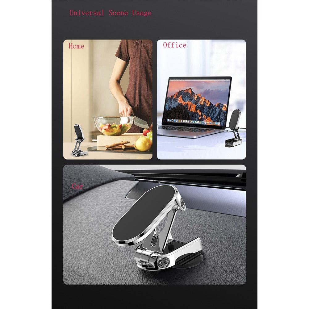 Folding Car Mobile Phone Bracket Base Strong Magnetic Suction 360 Degree Rotating
