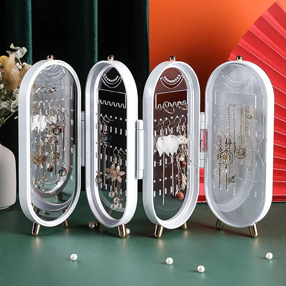 Screen Folding Jewellery Box | Jewellery Cabinet Organizer With Mirror