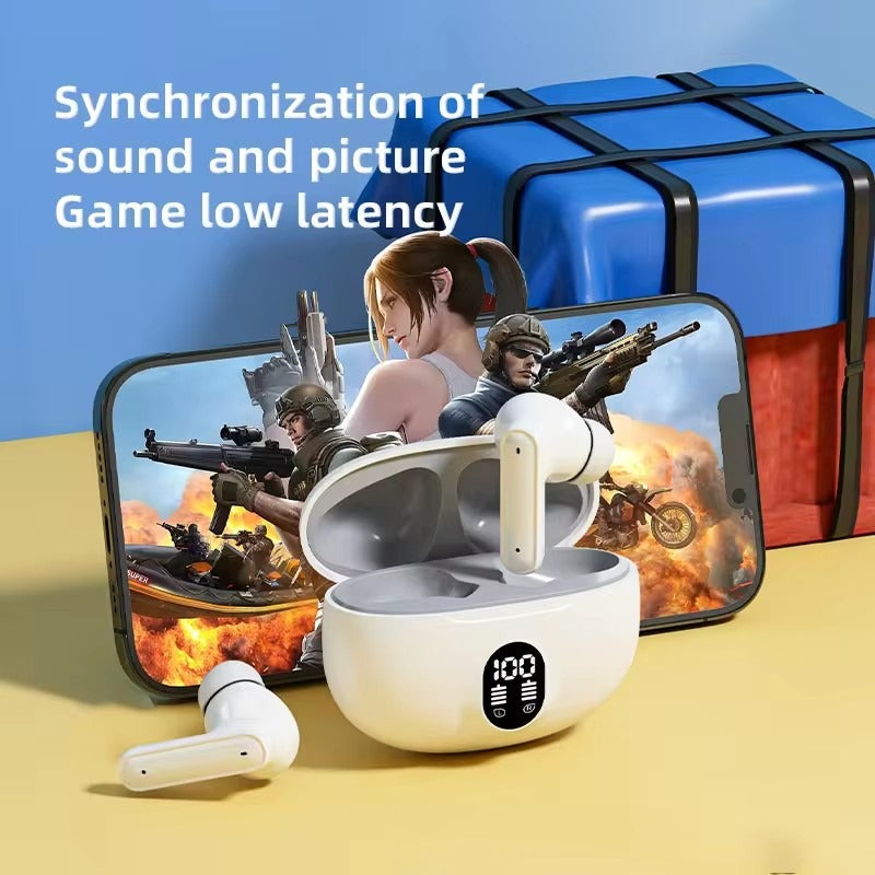 Professional Display Earbuds Stereo 895b Wireless Bluetooth Earbuds | Bluetooth 5.3 For Android/iPhone ( With Cable – With Box – Random Color)