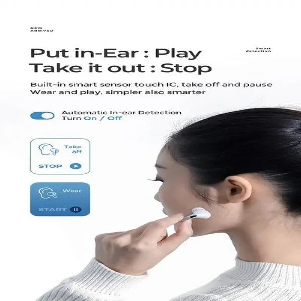 T03s Pro Joyroom Tws Active Noise Cancelling ANC Earbuds With Premium Case – White Earbuds Joyroom