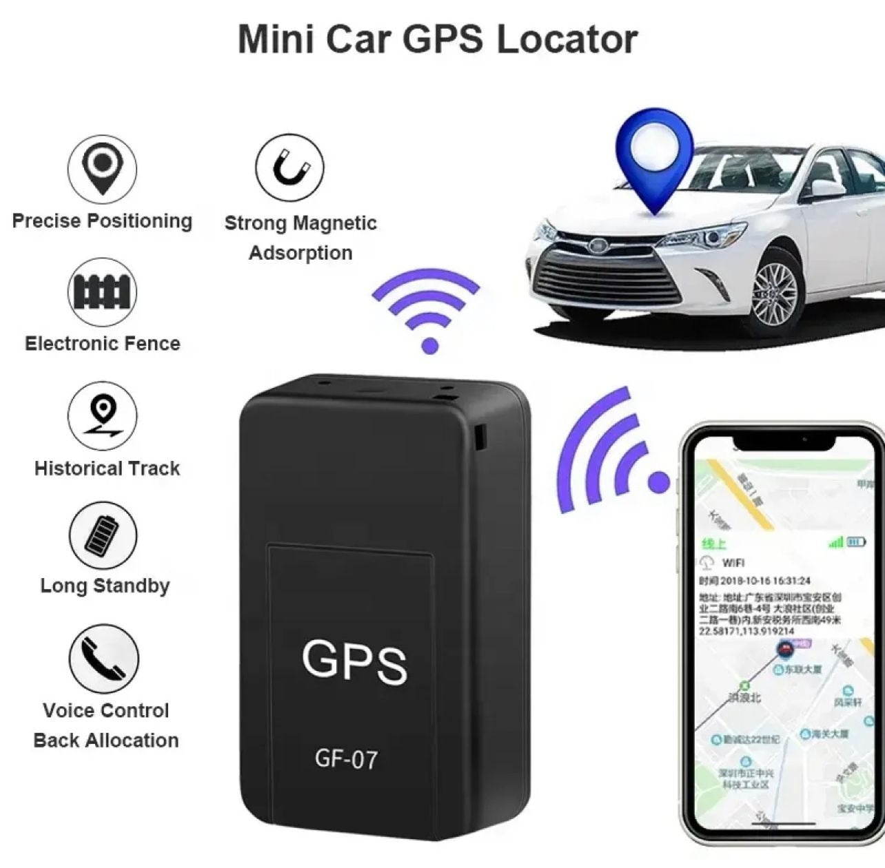 Wireless Mini Magnetic GPS Tracker Car Tracking Device