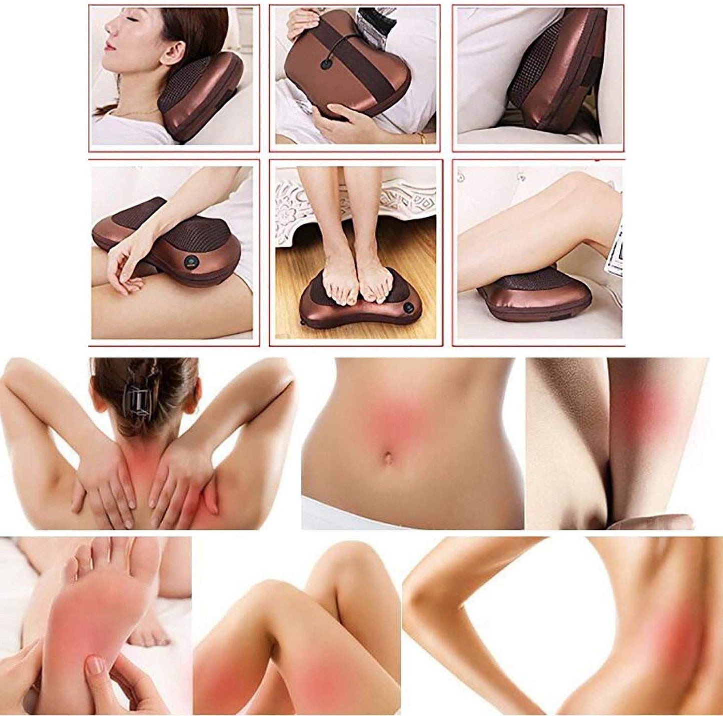 Car Head Massage Pillow Relax Vibrator | Electric Shoulder & Back Therapy