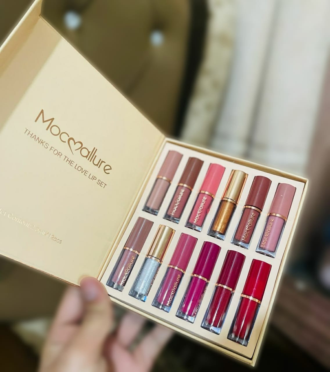 12 Pieces Mocallure Transparent Clear Lip Gloss