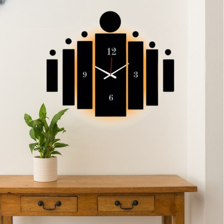 3d Tile Wall Clock for Home Decor