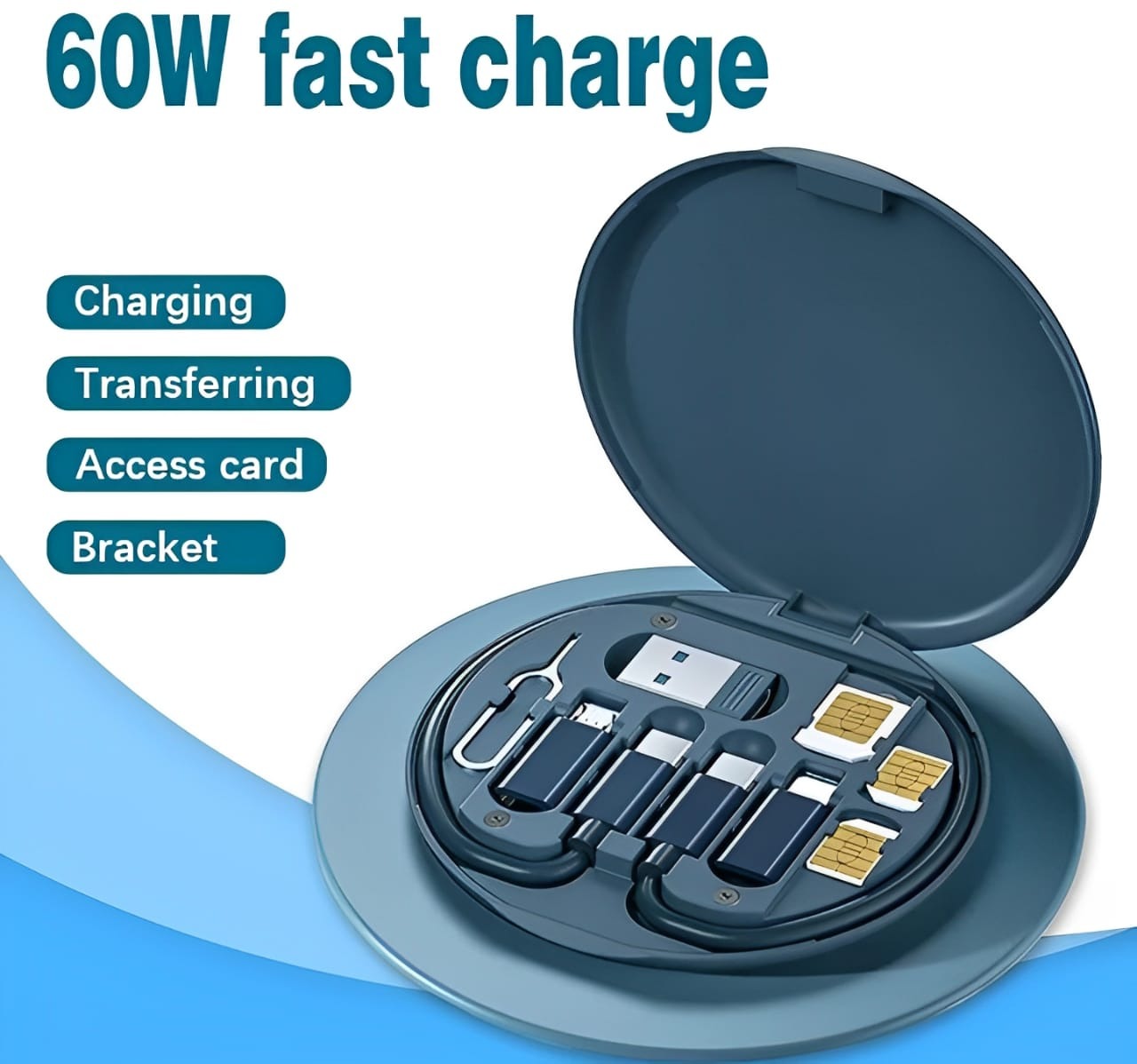 5 In 1 Data Cable Set All Solutions In One | Data Cable Set 60w Fast Charging