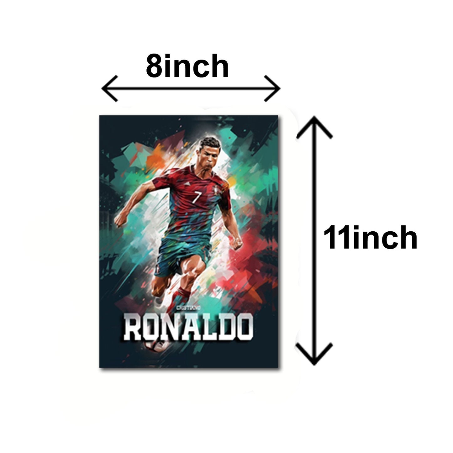 Set Of 3 Cristiano Ronaldo Cr7 Wooden Sticky Home Décor