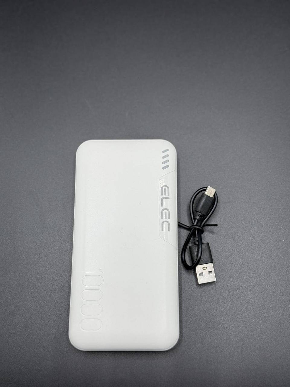 10,000mah Fast Charging Power Bank – White | Dual Type-a & Type-c Output