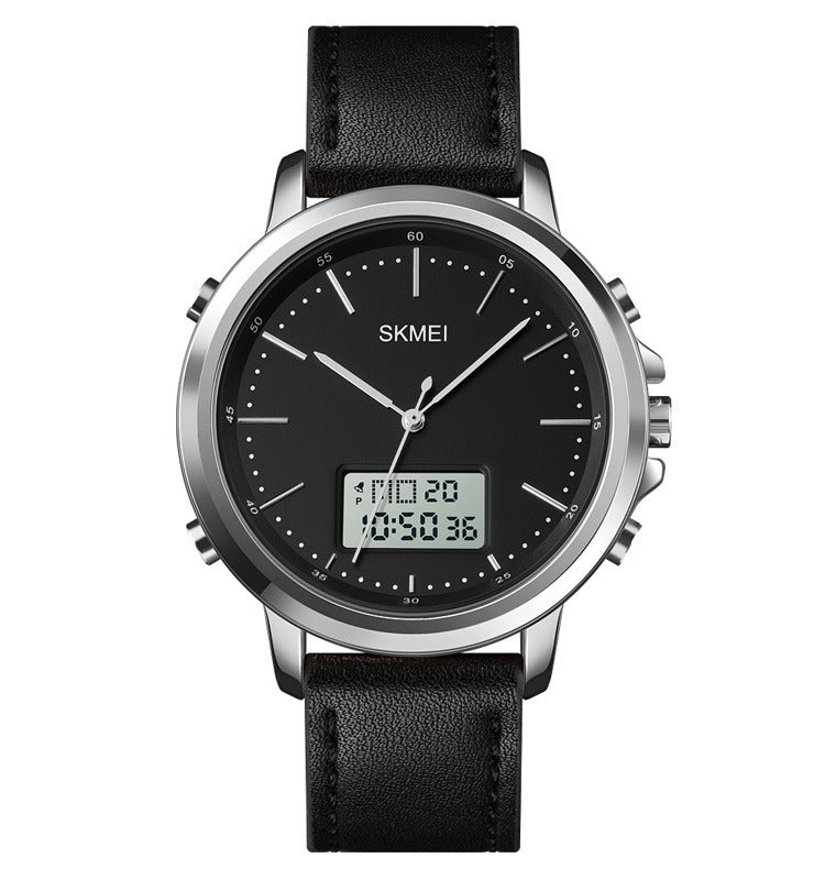 Skmei Men’s Fashion Digital Watch | Analog Leather Multifunctional Waterproof Men’s Watch