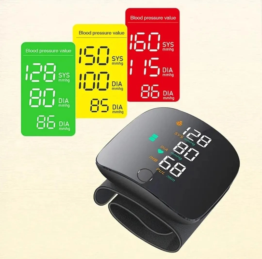 New LED Rechargeable Digital Wrist Blood Pressure Monitor