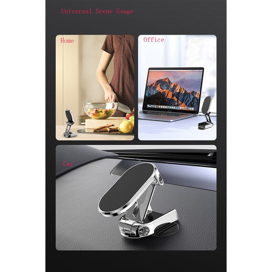 Folding Car Mobile Phone Bracket Base Strong Magnetic Suction 360 Degree Rotating