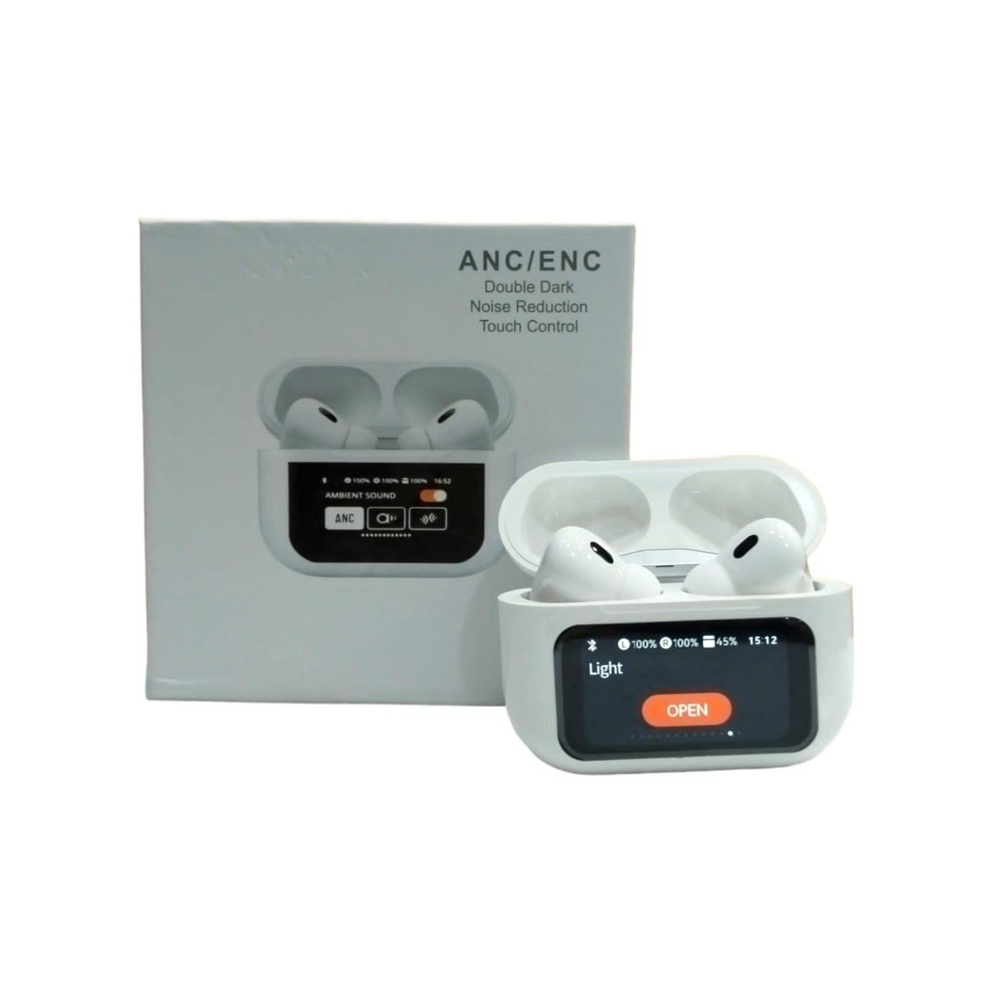A9 Pro Digital Display Case Airpods | ANC | Touch Screen