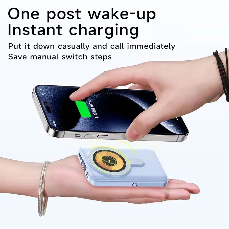 Wireless Charger Magnetic & Built-in Cables 66W Fast Charging Portable Power Bank 10000MAH
