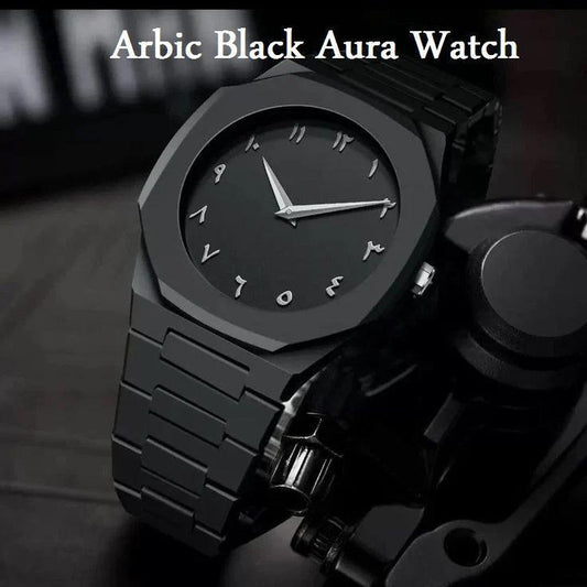 Silver Men's Black Carbon Fiber Watch - 1 Pc Luxury Timepiece