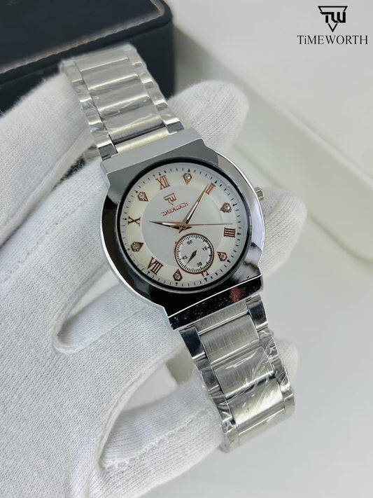 Men's Water Resistant Quartz Chain Watch - 1 Pc
