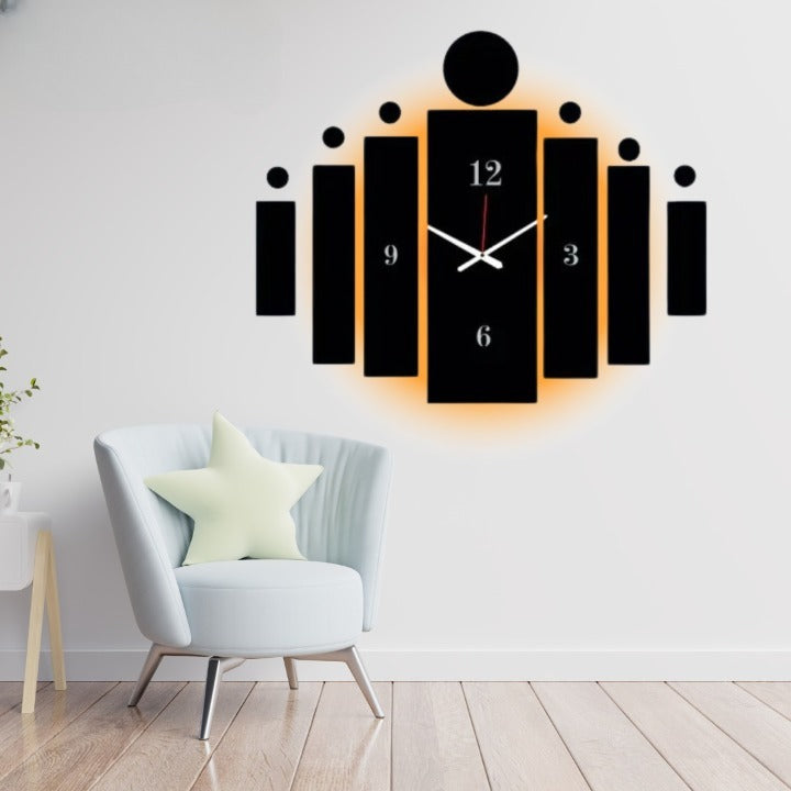 3d Tile Wall Clock for Home Decor
