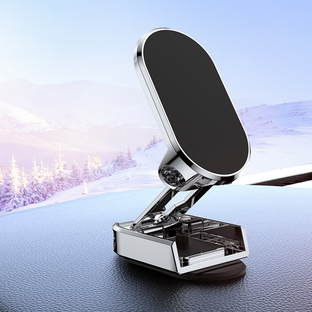 Folding Car Mobile Phone Bracket Base Strong Magnetic Suction 360 Degree Rotating