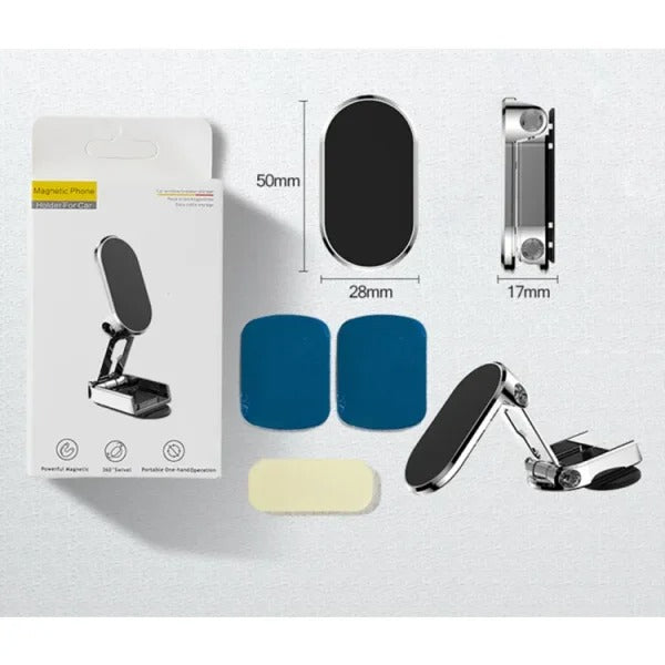 Folding Car Mobile Phone Bracket Base Strong Magnetic Suction 360 Degree Rotating