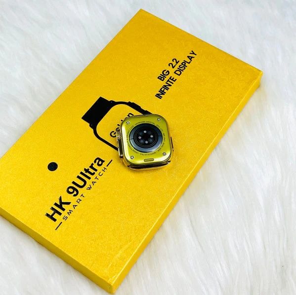 Hk 9 Ultra Golden Edition Big 2.2 Infinite Display Smart Watch