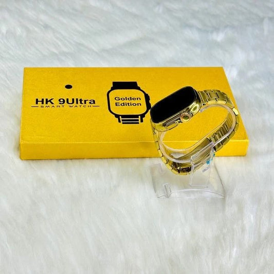 Hk 9 Ultra Golden Edition Big 2.2 Infinite Display Smart Watch