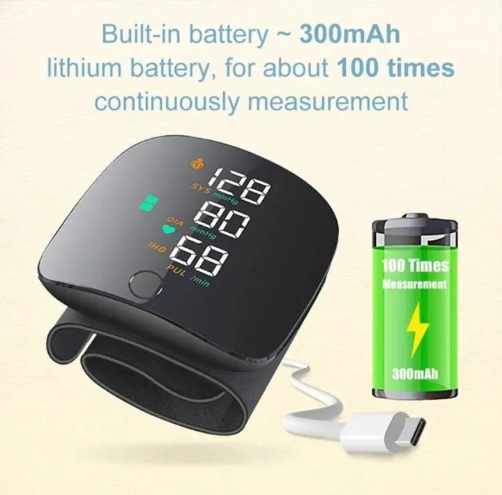 New LED Rechargeable Digital Wrist Blood Pressure Monitor
