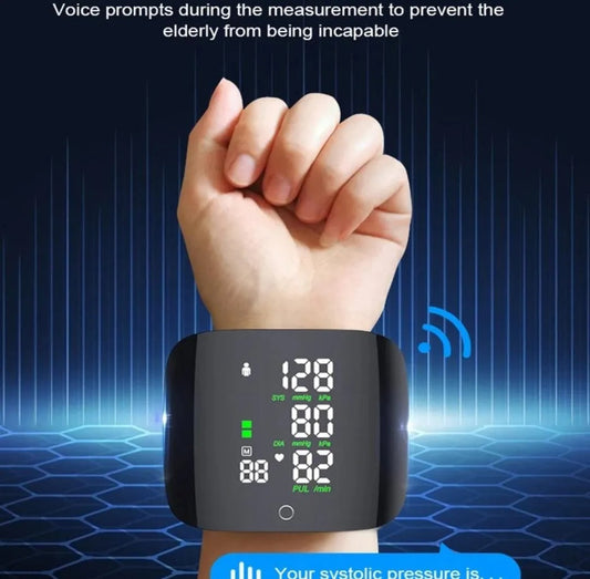 New LED Rechargeable Digital Wrist Blood Pressure Monitor