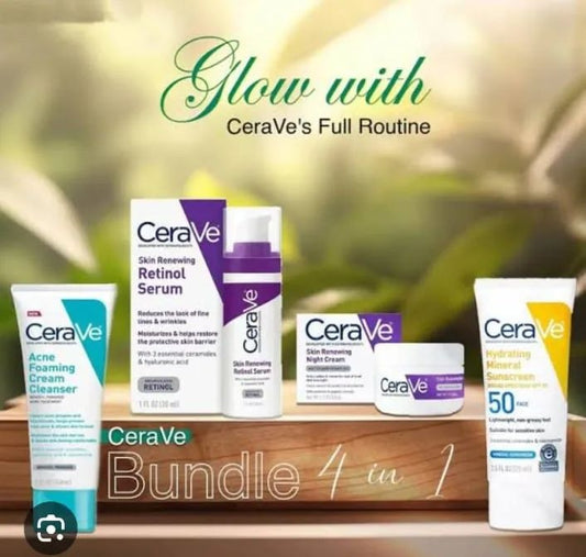 The CeraVe 4 In 1 Kit Typically Includes A Combination Of Their Popular Products Designed To Cleanse Hydrate And Protect The Skin